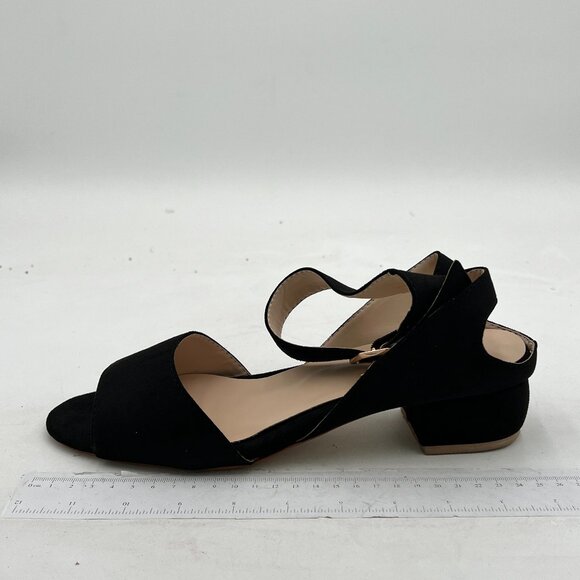 XYD Strappy Low Heel Sandal Pumps for Women Open Toe Ankle Strap Slingback - Picture 3 of 8